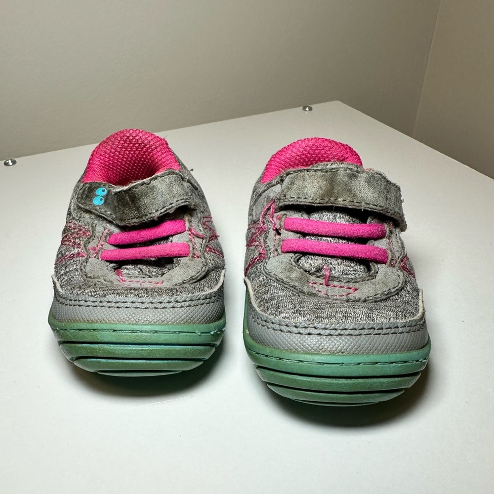 Surprize early walker shoes size 3 pink green gray